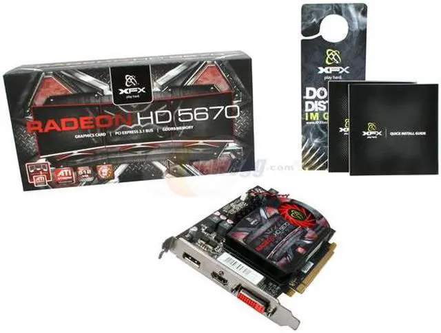 Alt view image 5 of 5 - XFX Radeon HD 5670 (Redwood) 512MB DDR5 PCI Express 2.1 x16 CrossFireX Support Graphics Card HD-567X-YNFC