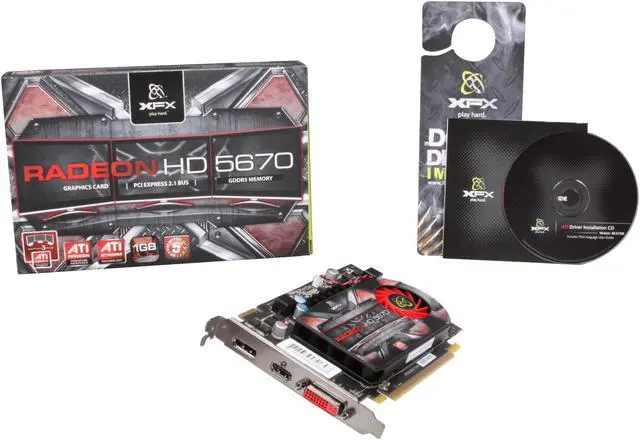 Alt view image 5 of 5 - XFX Radeon HD 5670 1GB DDR5 PCI Express 2.1 x16 CrossFireX Support Graphics Card HD-567X-ZNF3