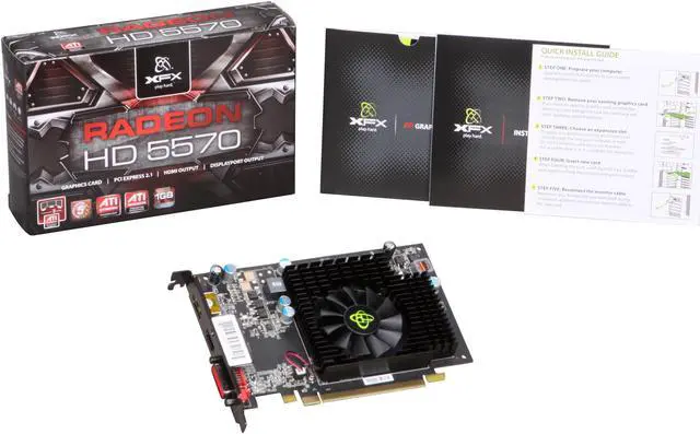 Alt view image 5 of 5 - XFX Radeon HD 5570 1GB DDR3 PCI Express 2.1 x16 Graphics Card HD-557X-ZNF2