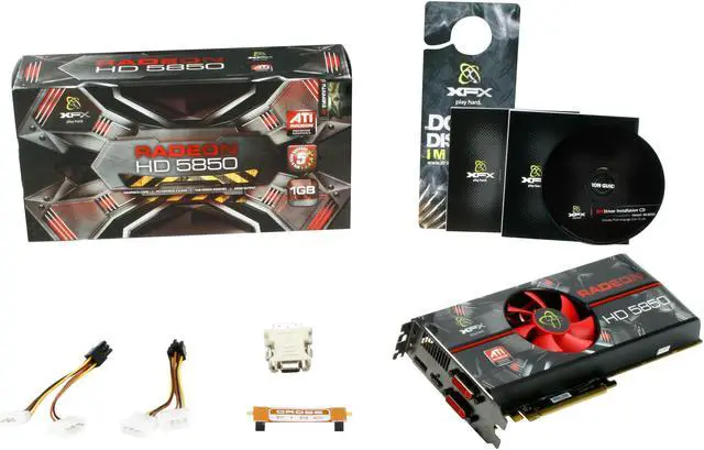 Alt view image 6 of 6 - XFX Radeon HD 5850 1GB GDDR5 PCI Express 2.1 x16 CrossFireX Support Graphics Card HD-585X-ZAFC