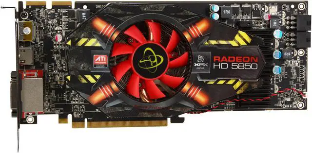 Alt view image 3 of 6 - XFX Radeon HD 5850 1GB DDR5 PCI Express 2.1 x16 CrossFireX Support Graphics Card HD-585X-ZNFC