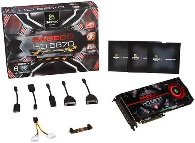 Alt view image 6 of 6 - XFX Radeon HD 5870 2GB GDDR5 PCI Express 2.1 x16 CrossFireX Support Graphics Card HD-587A-CNF9