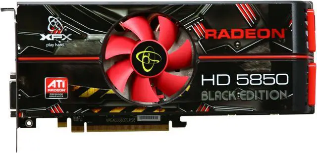 Alt view image 3 of 6 - XFX HD-585X-ZABC Radeon HD 5850 Black Edition 1GB 256-bit DDR5 PCI Express 2.1 x16 HDCP Ready CrossFireX Support Video Card