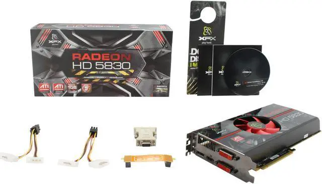 Alt view image 5 of 5 - XFX Radeon HD 5830 1GB DDR5 PCI Express 2.1 x16 CrossFireX Support Graphics Card HD-583X-ZAFC