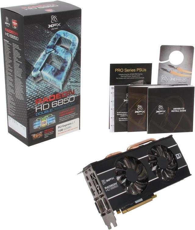 Alt view image 6 of 6 - XFX Double D Radeon HD 6850 1GB DDR5 PCI Express 2.1 x16 CrossFireX Support Graphics Card HD-685X-ZDFC
