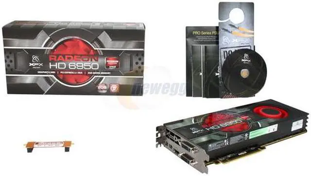 Alt view image 5 of 5 - XFX Radeon HD 6950 2GB GDDR5 PCI Express 2.1 x16 CrossFireX Support Graphics Card HD-695A-CNFC