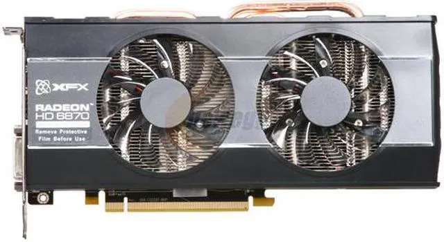 Alt view image 3 of 6 - XFX Black Radeon HD 6870 1GB GDDR5 PCI Express 2.1 x16 CrossFireX Support Graphics Card HD-687A-ZDBC