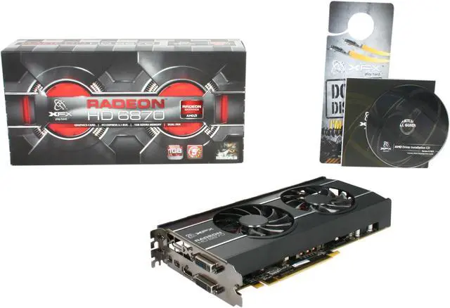 Alt view image 6 of 6 - XFX Double D Radeon HD 6870 1GB GDDR5 PCI Express 2.1 x16 CrossFireX Support Graphics Card HD-687A-ZDFC