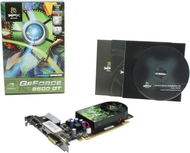 Alt view image 5 of 5 - XFX GeForce 9500 GT 1GB DDR2 PCI Express 2.0 x16 Low Profile Ready Graphics Card PV-T95G-ZNF2