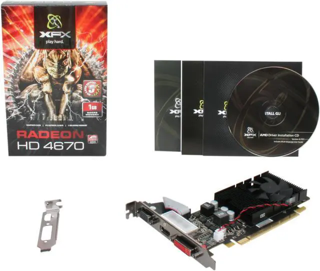 Alt view image 5 of 5 - XFX Radeon HD 4670 1GB DDR2 PCI Express 2.0 x16 Low Profile Ready Graphics Card HD-467X-ZNL2