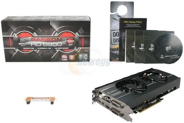 Alt view image 6 of 6 - XFX Radeon HD 6950 1GB GDDR5 PCI Express 2.1 x16 CrossFireX Support Graphics Card HD695XZDDC