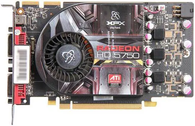 Alt view image 3 of 5 - XFX Radeon HD 5750 1GB GDDR5 PCI Express 2.1 x16 Graphics Card HD-575X-ZMF3