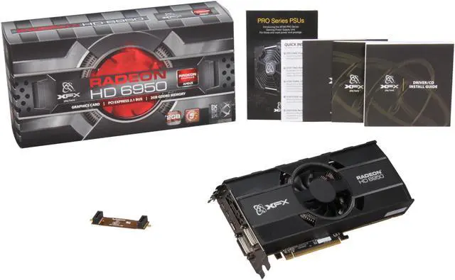 Alt view image 6 of 6 - XFX Radeon HD 6950 2GB GDDR5 PCI Express 2.1 x16 CrossFireX Support Graphics Card HD-695X-CNDC