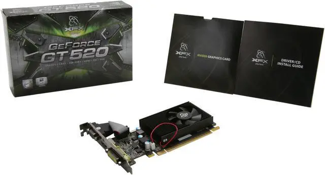 Alt view image 6 of 6 - XFX GeForce GT 520 (Fermi) 2GB DDR3 PCI Express 2.0 x16 Low Profile Ready Graphics Card GT-520M-CNF2
