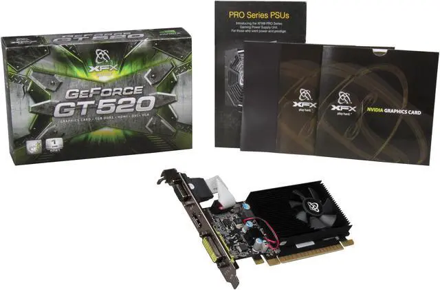 Alt view image 5 of 5 - XFX GeForce GT 520 (Fermi) 1GB DDR3 PCI Express 2.0 x16 Low Profile Ready Graphics Card GT-520M-ZNF2