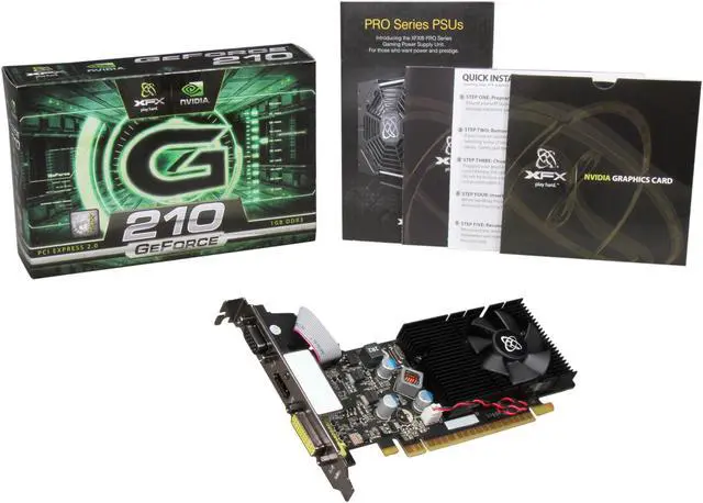 Alt view image 5 of 5 - XFX GeForce 210 1GB DDR3 PCI Express 2.0 x16 Low Profile Ready Graphics Card GM-210M-ZNF2