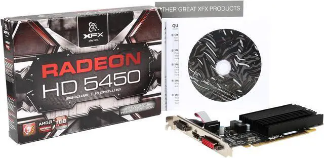 Alt view image 6 of 5 - XFX HD 5000 Radeon HD 5450 1GB DDR3 PCI Express 2.1 x16 Low Profile Ready Graphics Card HD-545X-ZQH2