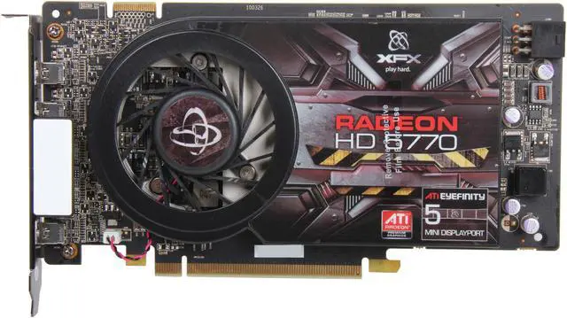 Alt view image 3 of 6 - XFX Radeon HD 5770 1GB GDDR5 PCI Express 2.1 x16 CrossFireX Support Graphics Card HD-577X-Z5F3