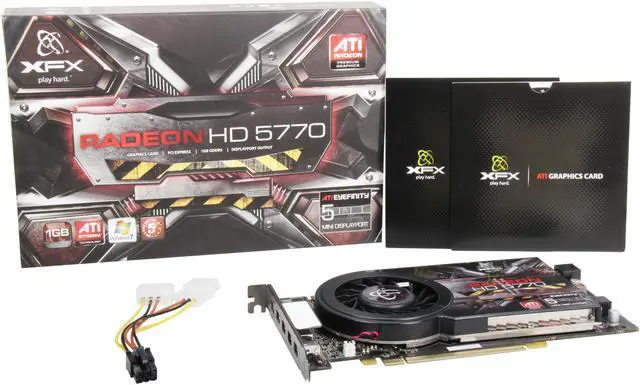 Alt view image 6 of 6 - XFX Radeon HD 5770 1GB GDDR5 PCI Express 2.1 x16 CrossFireX Support Graphics Card HD-577X-Z5F3