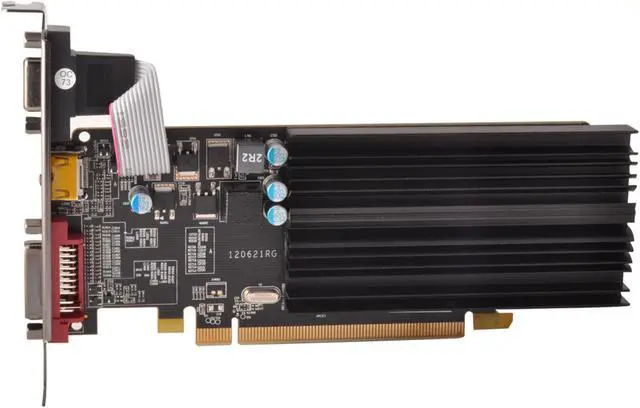 Alt view image 2 of 3 - XFX HD 6000 Radeon HD 6450 1GB DDR3 PCI Express 2.1 x16 Low Profile Ready Graphics Card HD-645X-ZQH2