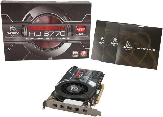 Alt view image 6 of 6 - XFX Radeon HD 6770 1GB GDDR5 PCI Express 2.1 x16 CrossFireX Support Graphics Card HD-677X-Z5F3