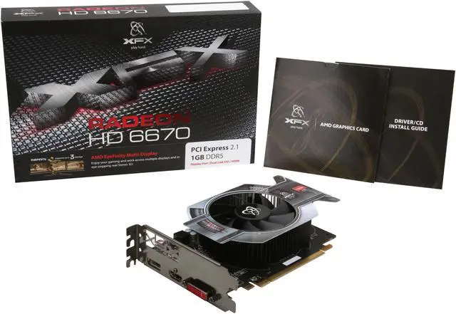 Alt view image 6 of 6 - XFX Radeon HD 6670 1GB GDDR5 PCI Express 2.1 x16 Graphics Card HD-667X-ZWF4
