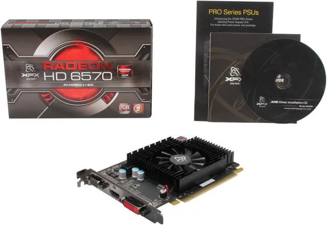 Alt view image 5 of 5 - XFX Radeon HD 6570 2GB DDR3 PCI Express 2.1 x16 Graphics Card HD-657X-CNF2