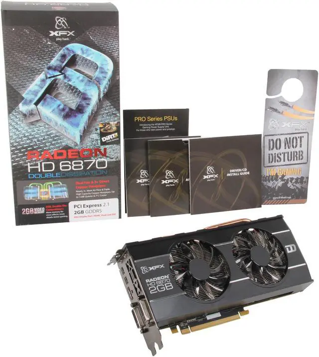Alt view image 6 of 6 - XFX Radeon HD 6870 2GB GDDR5 PCI Express 2.1 x16 CrossFireX Support Graphics Card HD-687A-CDFC