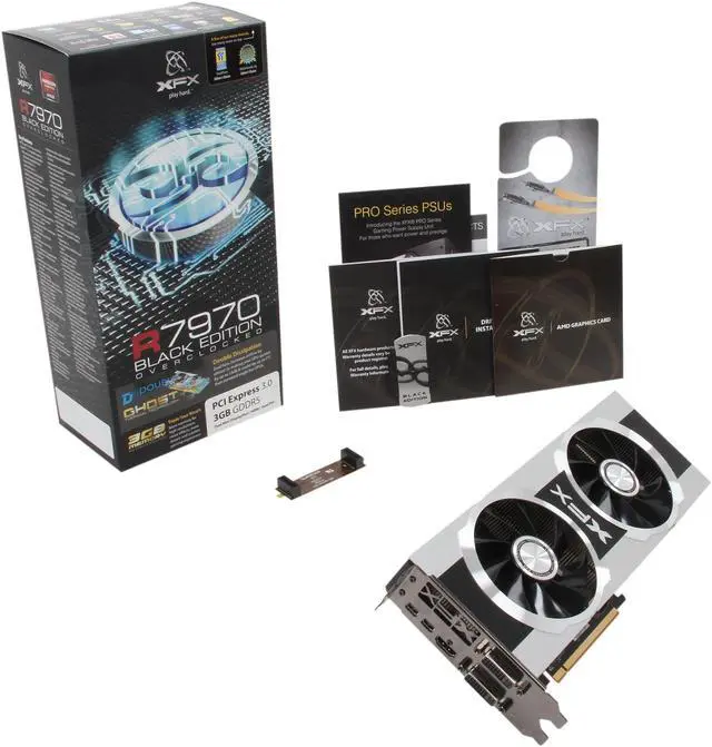 Alt view image 6 of 6 - XFX Double D FX-797A-TDBC Radeon HD 7970 Black Edition 3GB 384-bit GDDR5 PCI Express 3.0 x16 HDCP Ready CrossFireX Support Video Card