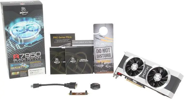 Alt view image 6 of 6 - XFX Double D Black Edition Radeon HD 7950 3GB GDDR5 PCI Express 3.0 x16 CrossFireX Support Graphics Card FX-795A-TDBC