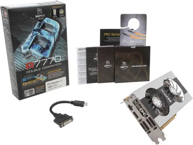 Alt view image 6 of 6 - XFX Double D Radeon HD 7770 1GB GDDR5 PCI Express 3.0 x16 CrossFireX Support Graphics Card FX-777A-ZDF4