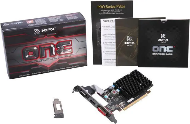 Alt view image 5 of 5 - XFX One Radeon HD 5450 512MB DDR3 PCI Express 2.1 x16 Low Profile Ready Graphics Card ON-XFX1-STD2