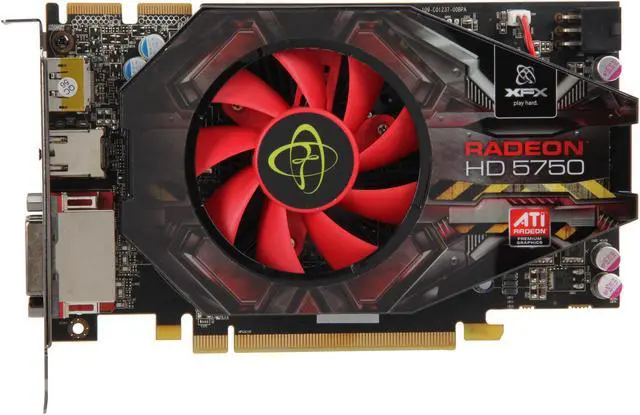 Alt view image 3 of 6 - XFX Radeon HD 5750 1GB GDDR5 PCI Express 2.1 x16 CrossFireX Support Graphics Card HD-575X-ZNFR
