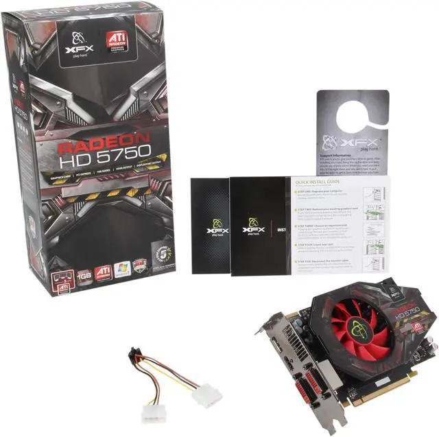 Alt view image 6 of 6 - XFX Radeon HD 5750 1GB GDDR5 PCI Express 2.1 x16 CrossFireX Support Graphics Card HD-575X-ZNFR