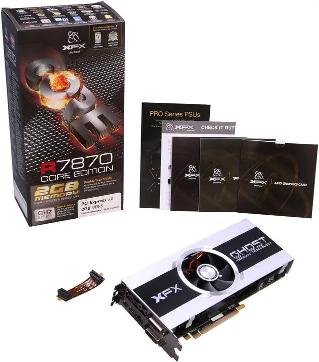 Alt view image 6 of 6 - XFX Core Edition Radeon HD 7870 GHz Edition 2GB GDDR5 PCI Express 3.0 x16 CrossFireX Support Graphics Card FX-787A-CNFC