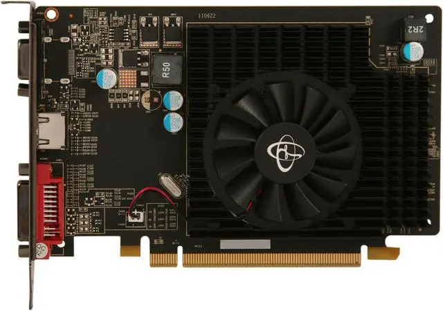 Alt view image 3 of 5 - XFX Radeon HD 6570 1GB DDR3 PCI Express 2.1 x16 Graphics Card HD-657X-ZDF2
