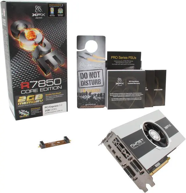 Alt view image 6 of 6 - XFX Core Edition Radeon HD 7850 2GB GDDR5 PCI Express 3.0 x16 CrossFireX Support Graphics Card FX-785A-CNJC
