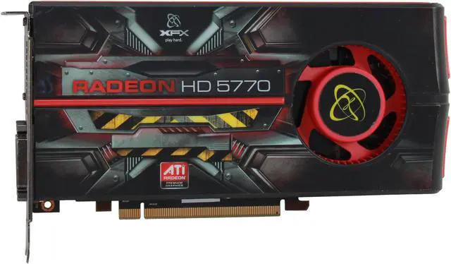Alt view image 3 of 6 - XFX Radeon HD 5770 1GB GDDR5 PCI Express 2.1 x16 Graphics Card HD 577A ZNFR