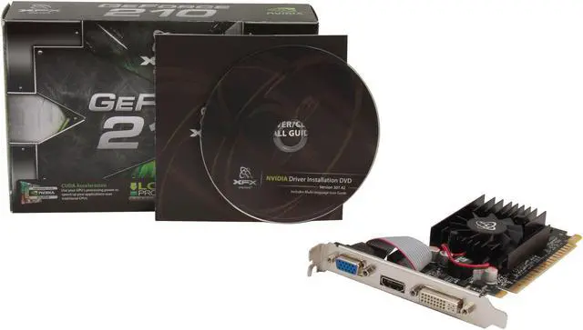 Alt view image 5 of 5 - XFX GeForce 210 512MB DDR3 PCI Express 2.0 x16 Graphics Card GM-210M-YNF2