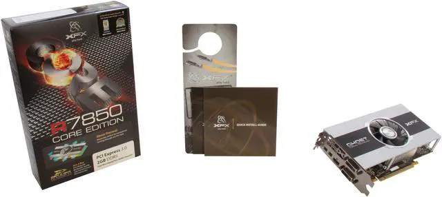 Alt view image 6 of 6 - XFX Core Edition Radeon HD 7850 2GB GDDR5 PCI Express 3.0 x16 CrossFireX Support Graphics Card FX-785A-CNL4