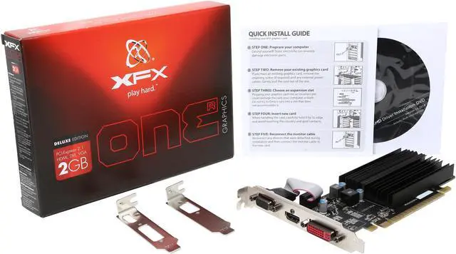 Alt view image 5 of 5 - XFX One R-Series Radeon HD 5450 A12 2GB DDR3 PCI Express 2.1 Low Profile Ready Graphics Card ON-XFX1-DLX2