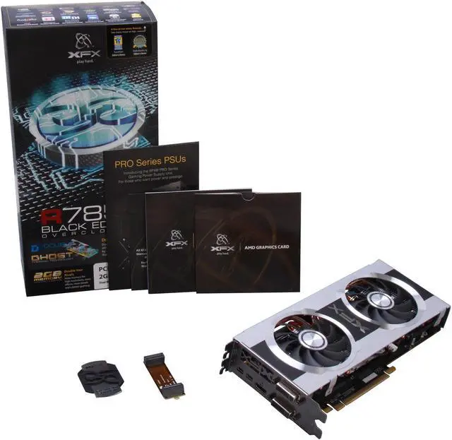 Alt view image 6 of 6 - XFX Black DD Radeon HD 7850 2GB DDR5 PCI Express 3.0 CrossFireX Support Graphics Card FX-785A-CDBC