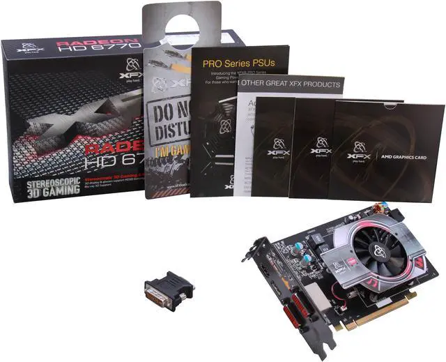 Alt view image 6 of 6 - XFX Radeon HD 6770 1GB DDR3 PCI Express 2.1 x16 CrossFireX Support Graphics Card HD-677X-ZAF4
