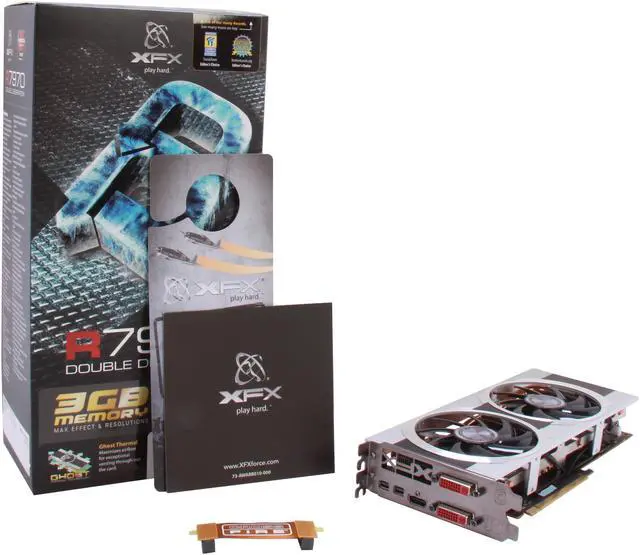 Alt view image 6 of 6 - XFX Double D Radeon HD 7970 3GB DDR5 PCI Express 3.0 CrossFireX Support Graphics Card FX797ATDJC