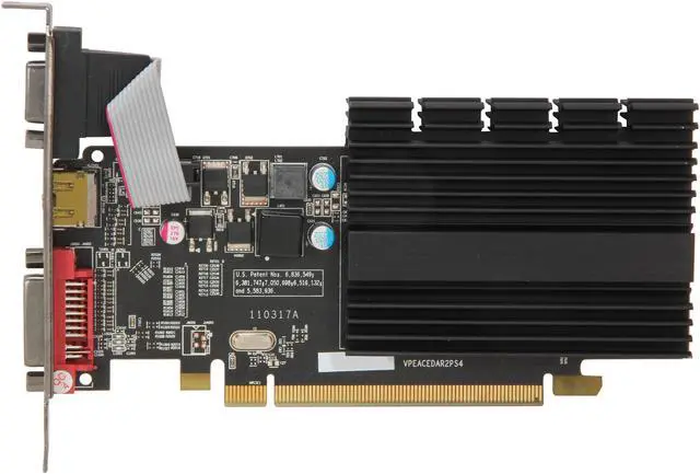 Alt view image 3 of 5 - XFX Radeon HD 5450 512MB DDR3 PCI Express 2.1 x16 Low Profile Ready Graphics Card ON-XFX1-STDR