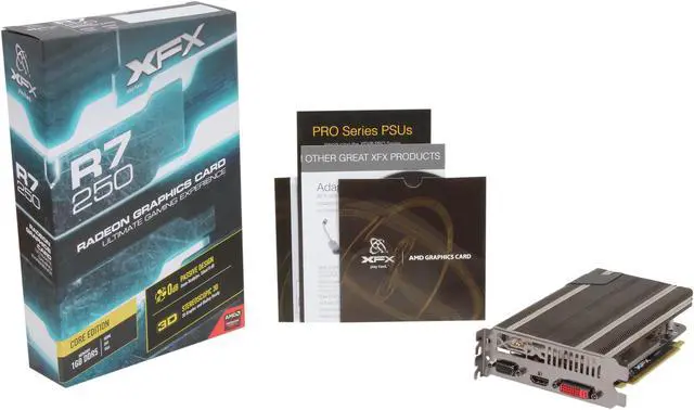 Alt view image 5 of 5 - XFX Radeon R7 250 1GB GDDR5 PCI Express 3.0 CrossFireX Support Graphics Card R7-250A-ZLH4