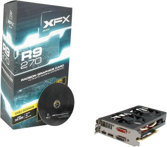 Alt view image 6 of 6 - XFX Double D Radeon R9 270 2GB GDDR5 PCI Express 3.0 x16 CrossFireX Support Graphics Card R9-270A-CDFC