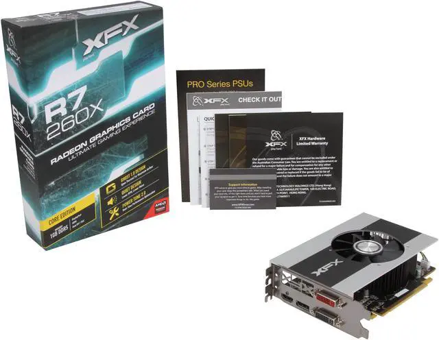Alt view image 6 of 6 - XFX R7-260X-ZNJ4 Core Edition Radeon R7 260X 1GB 128-bit GDDR5 PCI Express 3.0 CrossFireX Support Video Card