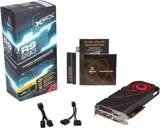 Alt view image 6 of 6 - XFX Radeon R9 290 4GB GDDR5 PCI Express 3.0 CrossFireX Support Graphics Card R9-290A-ENBC