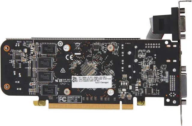 Alt view image 4 of 5 - XFX Radeon R7 240 2GB DDR3 PCI Express 3.0 CrossFireX Support Low Profile Graphics Card R7-240A-CLH4